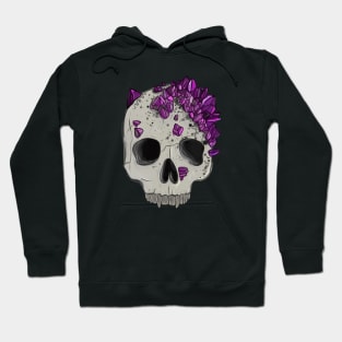 Amethyst crystal vampire skull Hoodie